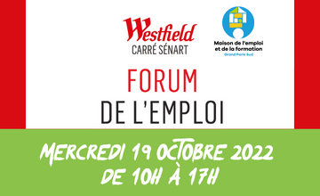 Participez au Forum de l'emploi au Centre commercial Westield Carré-Sénart
